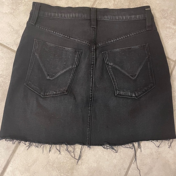 HUDSON VIPER Mini Skirt Black with LuLu Pierced Denim Size 27 - Picture 2 of 8